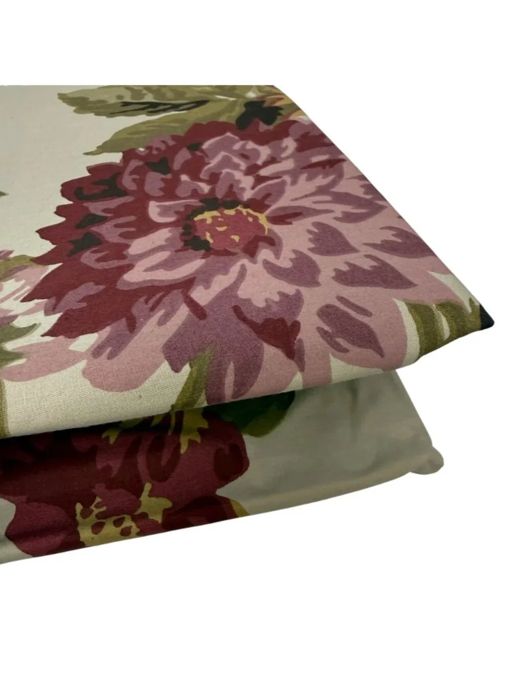 Pottery Barn Shower Curtain Hazel Floral 100% Cotton Tan Pink NEW